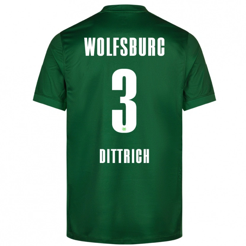 Danxen Bambino Maglia Elia Dittrich #3 Verde Bianco Kit Gara Home 2025/26 Maglietta