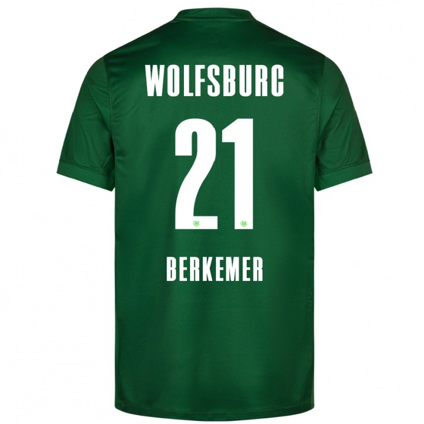Danxen Bambino Maglia Melvin Berkemer #21 Verde Bianco Kit Gara Home 2025/26 Maglietta