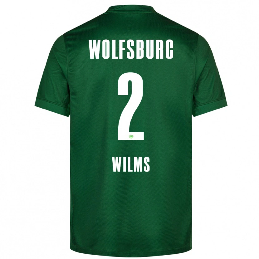 Danxen Bambino Maglia Lynn Wilms #2 Verde Bianco Kit Gara Home 2025/26 Maglietta