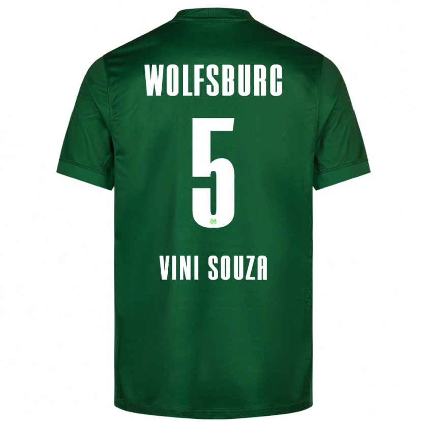 Danxen Bambino Maglia Vini Souza #5 Verde Bianco Kit Gara Home 2025/26 Maglietta
