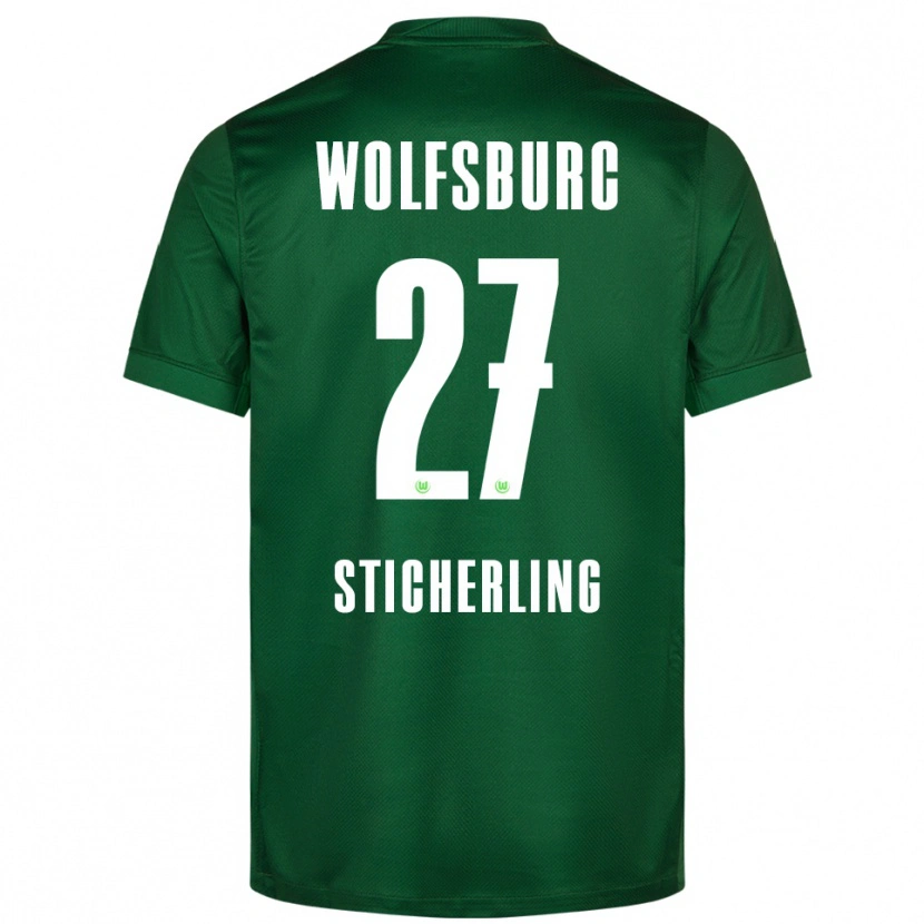 Danxen Bambino Maglia Carl-Anton Sticherling #27 Verde Bianco Kit Gara Home 2025/26 Maglietta