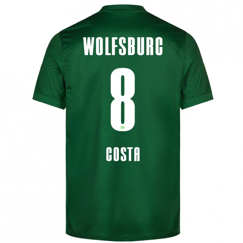 Danxen Bambino Maglia Jesse Costa #8 Verde Bianco Kit Gara Home 2025/26 Maglietta