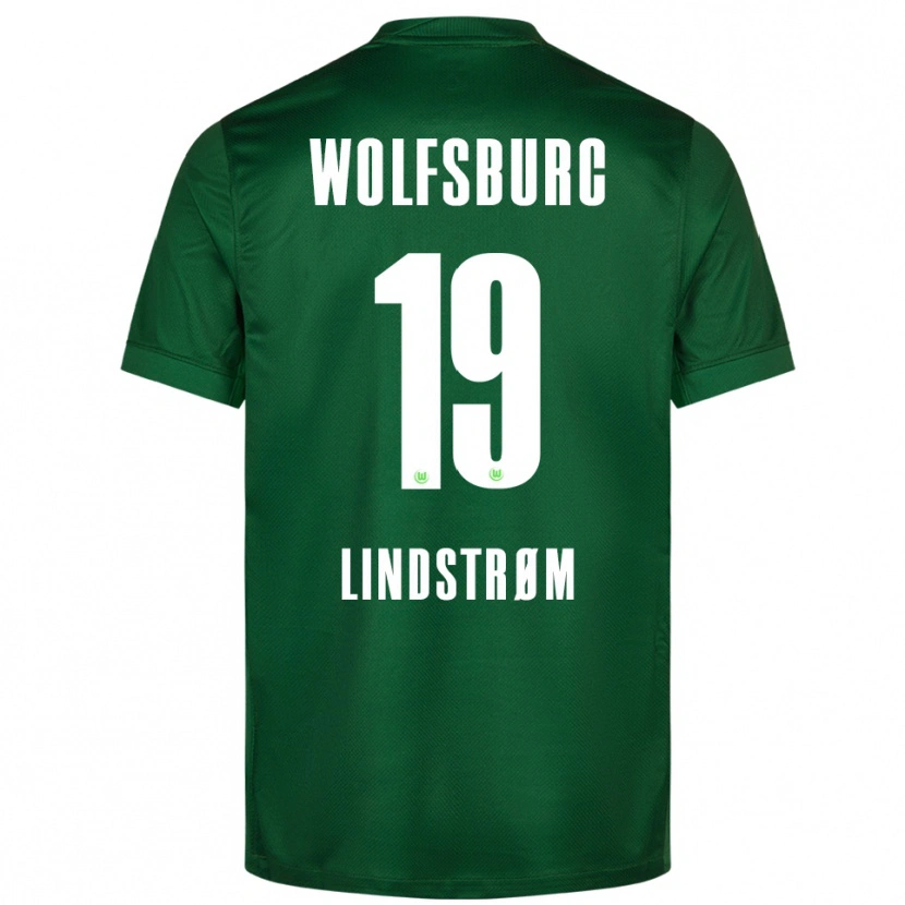 Danxen Bambino Maglia Jesper Lindstrøm #19 Verde Bianco Kit Gara Home 2025/26 Maglietta