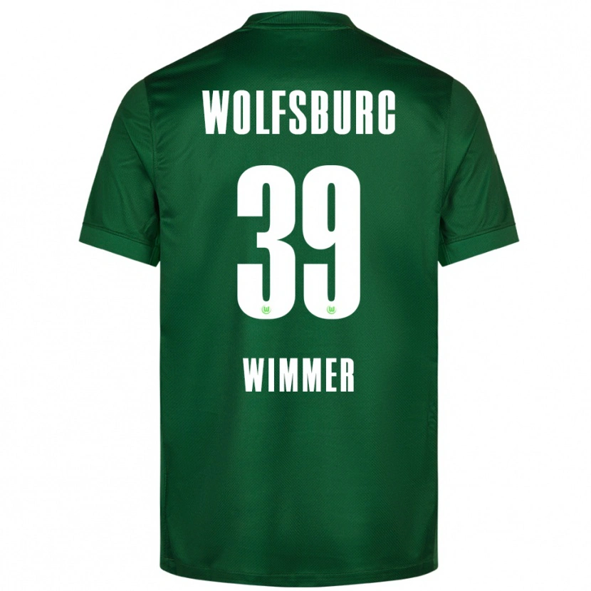 Danxen Bambino Maglia Patrick Wimmer #39 Verde Bianco Kit Gara Home 2025/26 Maglietta