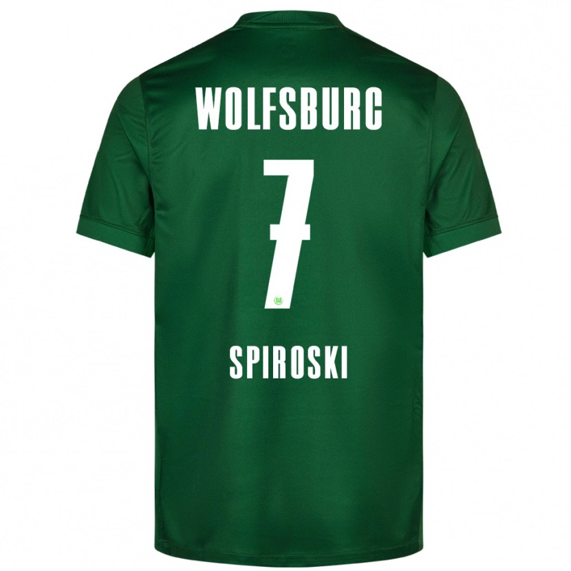 Danxen Bambino Maglia Luka Spiroski #7 Verde Bianco Kit Gara Home 2025/26 Maglietta