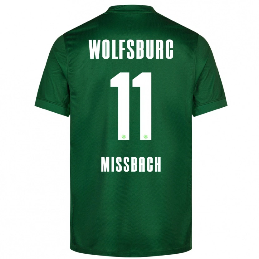 Danxen Bambino Maglia Jupp Mißbach #11 Verde Bianco Kit Gara Home 2025/26 Maglietta