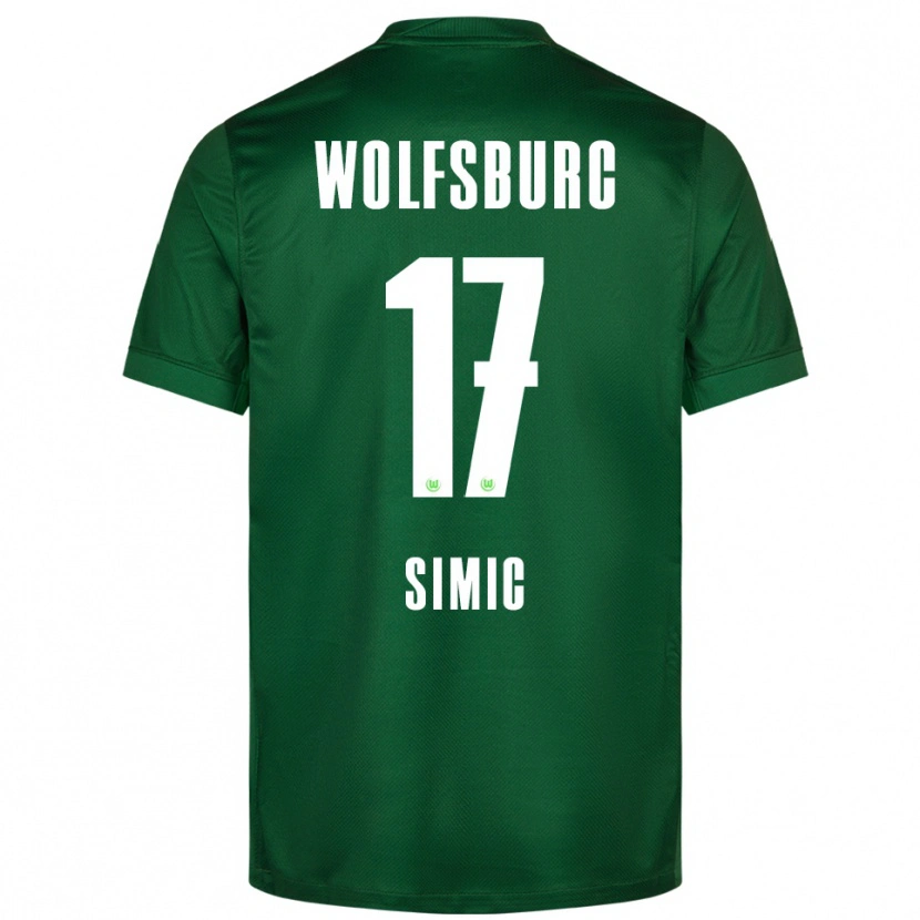 Danxen Bambino Maglia Karlo Simic #17 Verde Bianco Kit Gara Home 2025/26 Maglietta