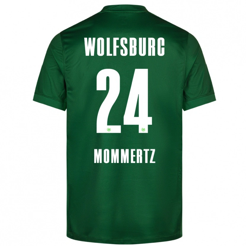 Danxen Bambino Maglia Benjamin Mommertz #24 Verde Bianco Kit Gara Home 2025/26 Maglietta