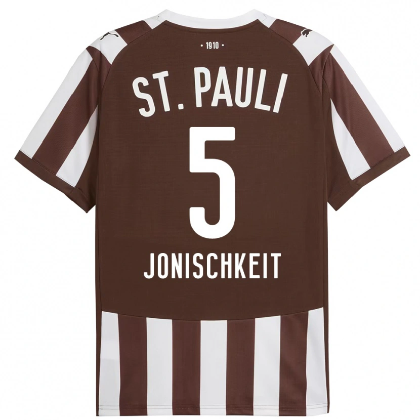 Danxen Bambino Maglia Jamal Jonischkeit #5 Caffè Bianco Kit Gara Home 2025/26 Maglietta