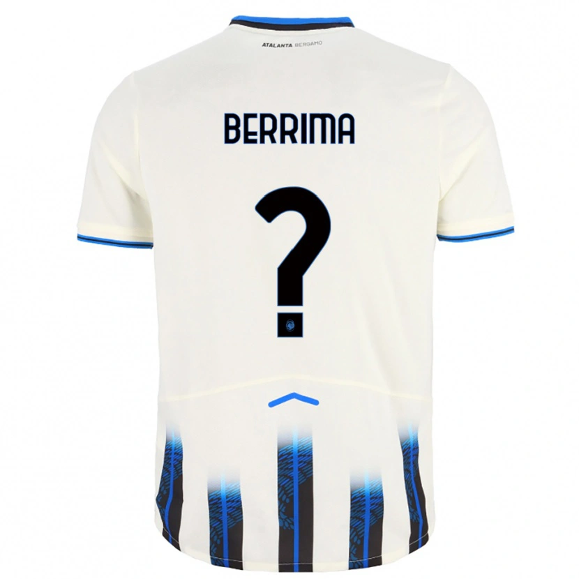 Danxen Bambino Maglia Salim Berrima #0 Bianco Blu Kit Gara Away 2025/26 Maglietta