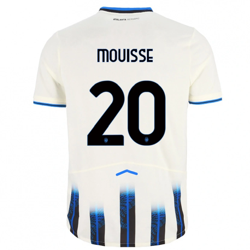 Danxen Bambino Maglia Samir Mouisse #20 Bianco Blu Kit Gara Away 2025/26 Maglietta