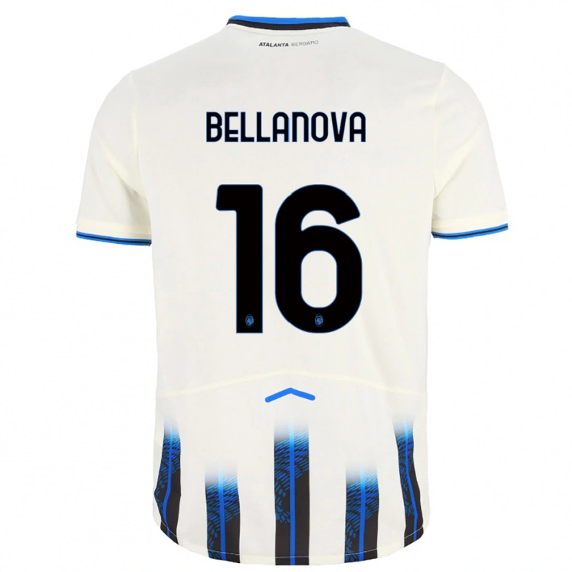 Danxen Bambino Maglia Raoul Bellanova #16 Bianco Blu Kit Gara Away 2025/26 Maglietta
