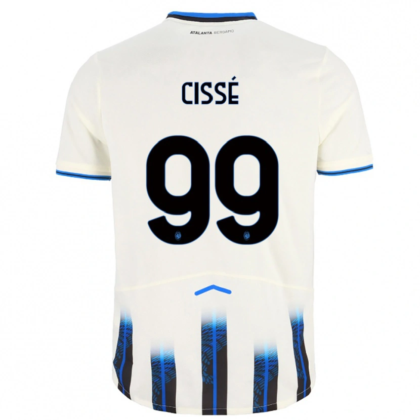 Danxen Bambino Maglia Moustapha Cissé #99 Bianco Blu Kit Gara Away 2025/26 Maglietta