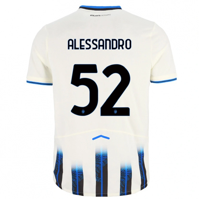 Danxen Bambino Maglia Alessandro Rinaldi #52 Bianco Blu Kit Gara Away 2025/26 Maglietta
