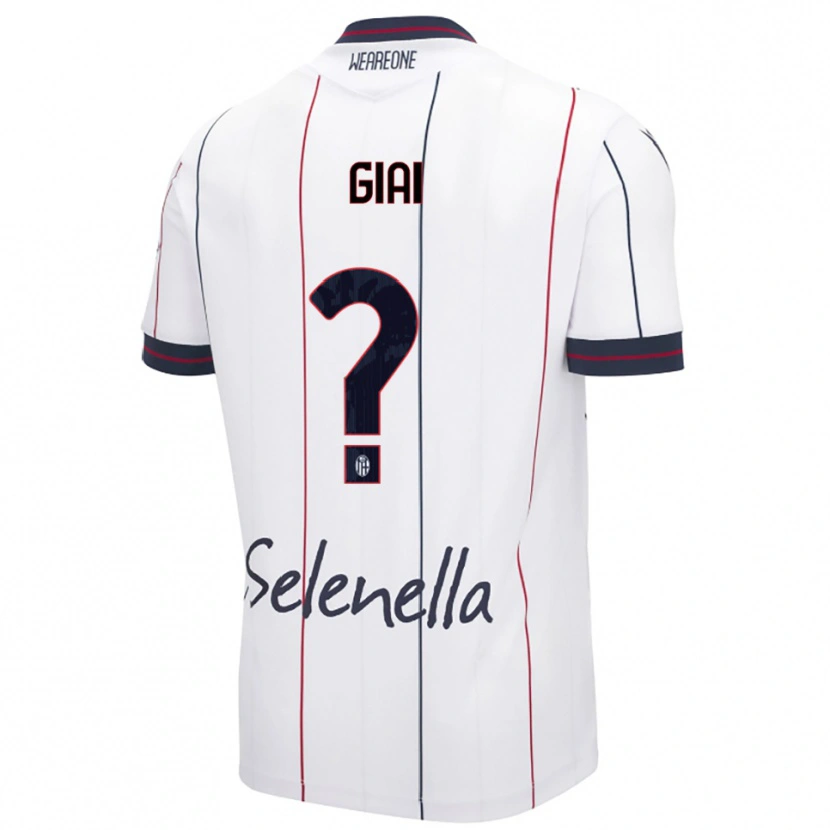 Danxen Bambino Maglia Alice Giai #0 Bianco Blu Royal Kit Gara Away 2025/26 Maglietta