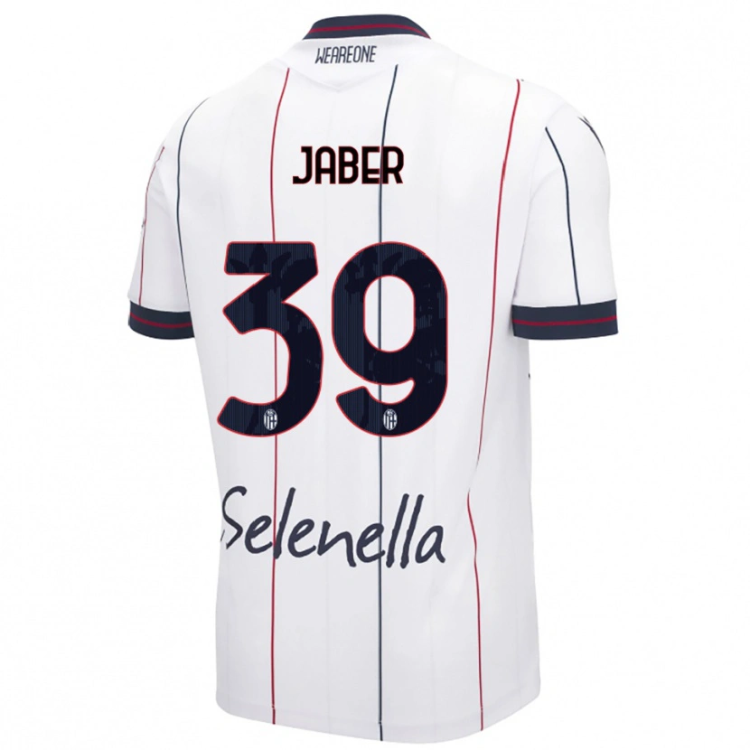 Danxen Bambino Maglia Ali Jaber #39 Bianco Blu Royal Kit Gara Away 2025/26 Maglietta