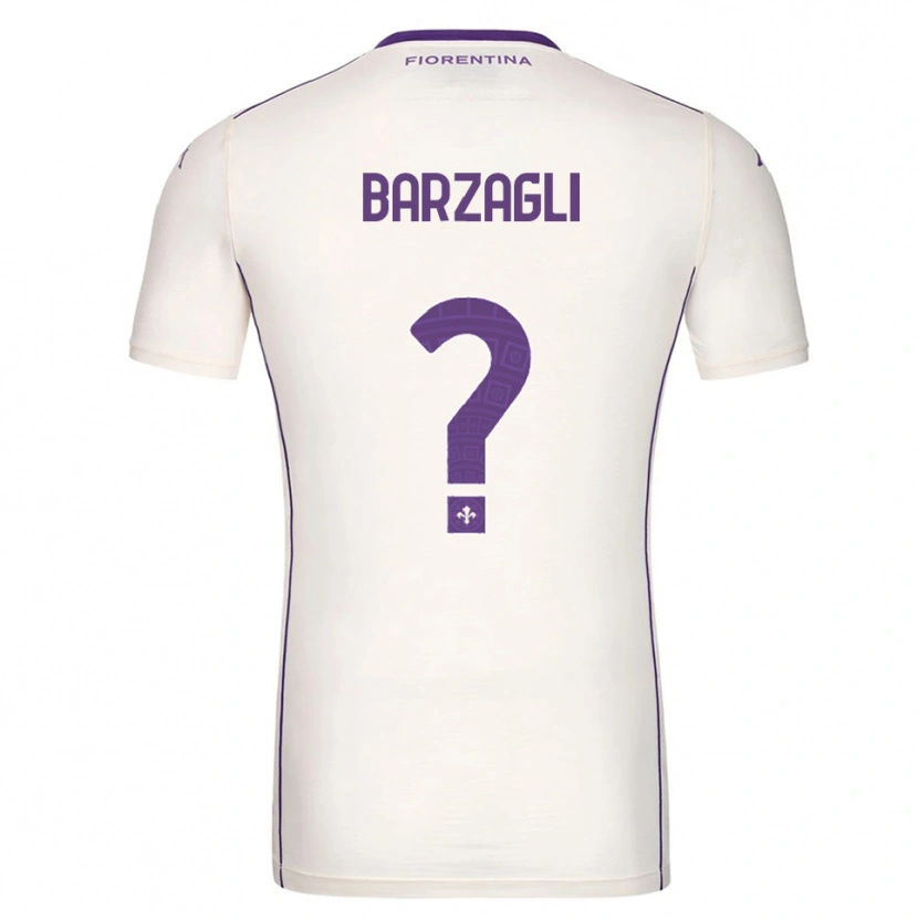Danxen Bambino Maglia Mattia Barzagli #0 Bianco Viola Rosso Kit Gara Away 2025/26 Maglietta