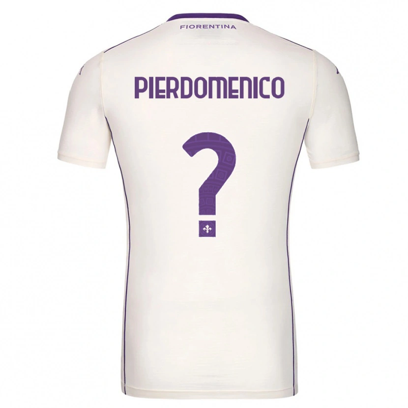 Danxen Bambino Maglia Jacopo Di Pierdomenico #0 Bianco Viola Rosso Kit Gara Away 2025/26 Maglietta