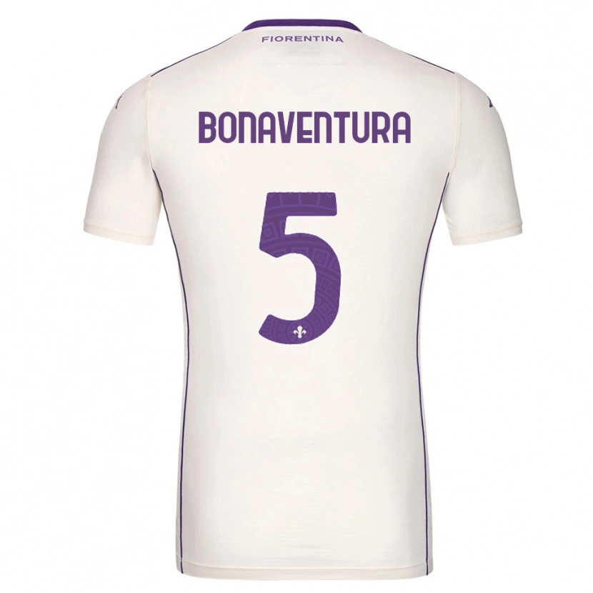 Danxen Bambino Maglia Giacomo Bonaventura #5 Bianco Viola Rosso Kit Gara Away 2025/26 Maglietta
