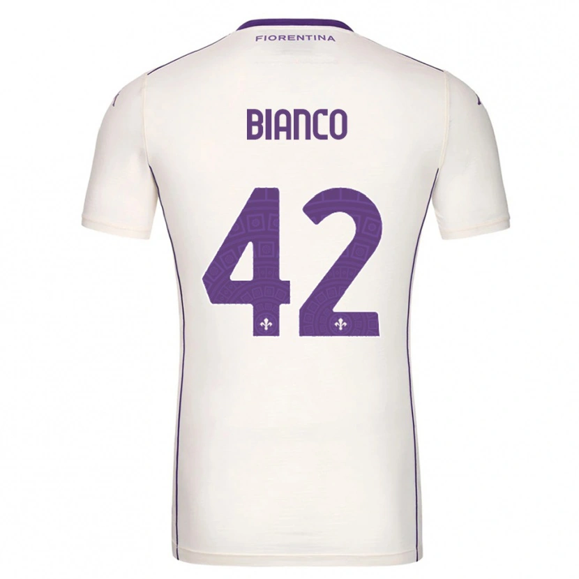 Danxen Bambino Maglia Alessandro Bianco #42 Bianco Viola Rosso Kit Gara Away 2025/26 Maglietta