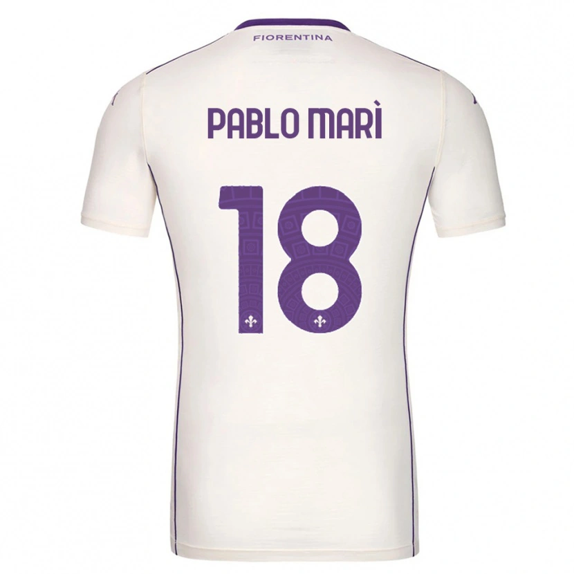 Danxen Bambino Maglia Pablo Marí #18 Bianco Viola Rosso Kit Gara Away 2025/26 Maglietta