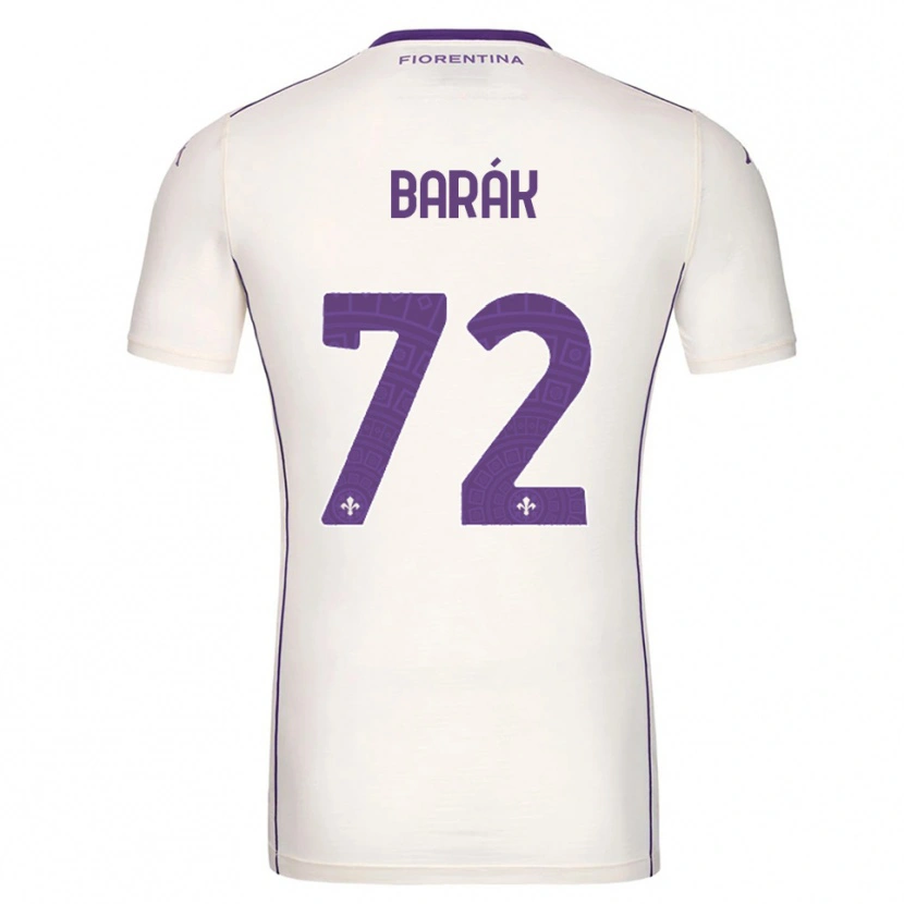 Danxen Bambino Maglia Antonín Barák #72 Bianco Viola Rosso Kit Gara Away 2025/26 Maglietta