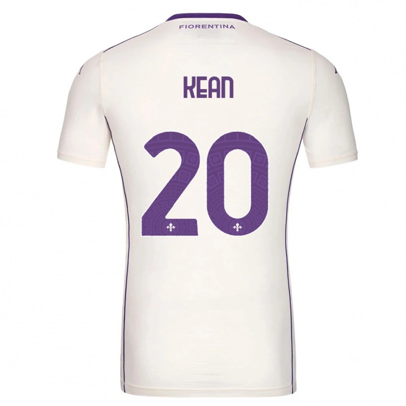 Danxen Bambino Maglia Moise Kean #20 Bianco Viola Rosso Kit Gara Away 2025/26 Maglietta