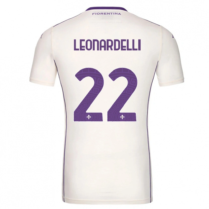 Danxen Bambino Maglia Pietro Leonardelli #22 Bianco Viola Rosso Kit Gara Away 2025/26 Maglietta