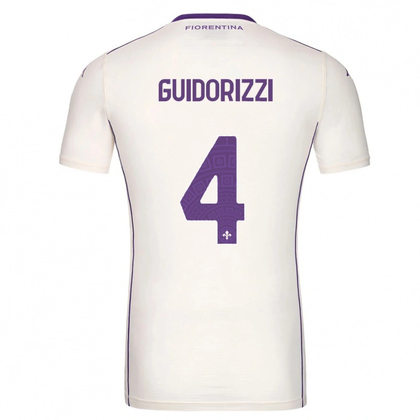 Danxen Bambino Maglia Riccardo Guidorizzi #4 Bianco Viola Rosso Kit Gara Away 2025/26 Maglietta
