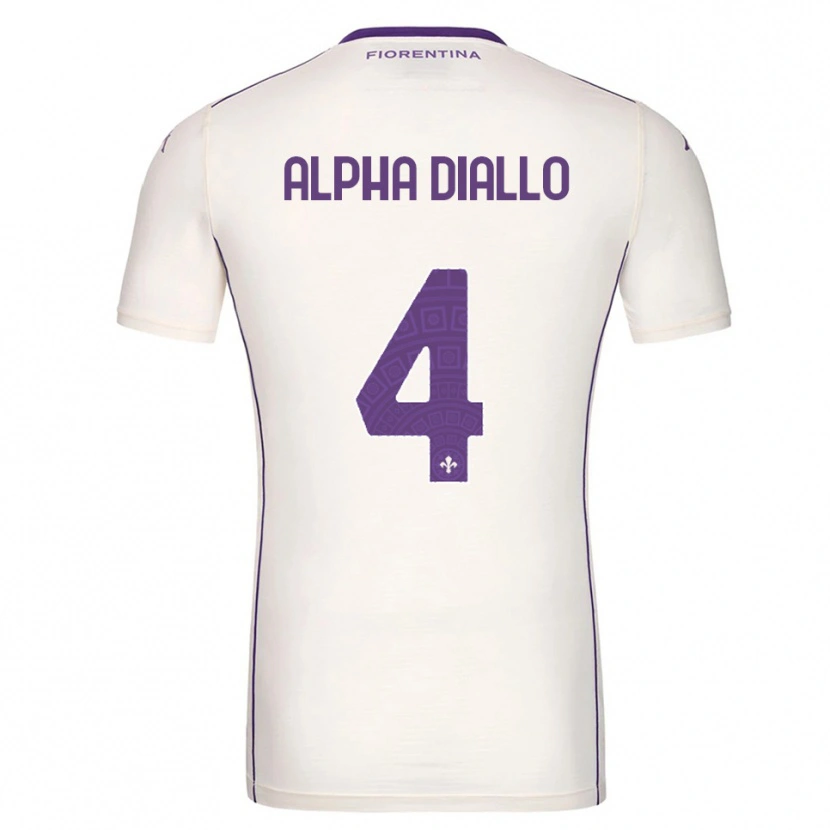 Danxen Bambino Maglia Mamadou Alpha Diallo #4 Bianco Viola Rosso Kit Gara Away 2025/26 Maglietta