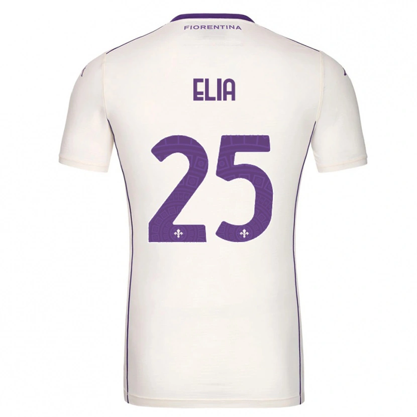 Danxen Bambino Maglia Mirko Elia #25 Bianco Viola Rosso Kit Gara Away 2025/26 Maglietta