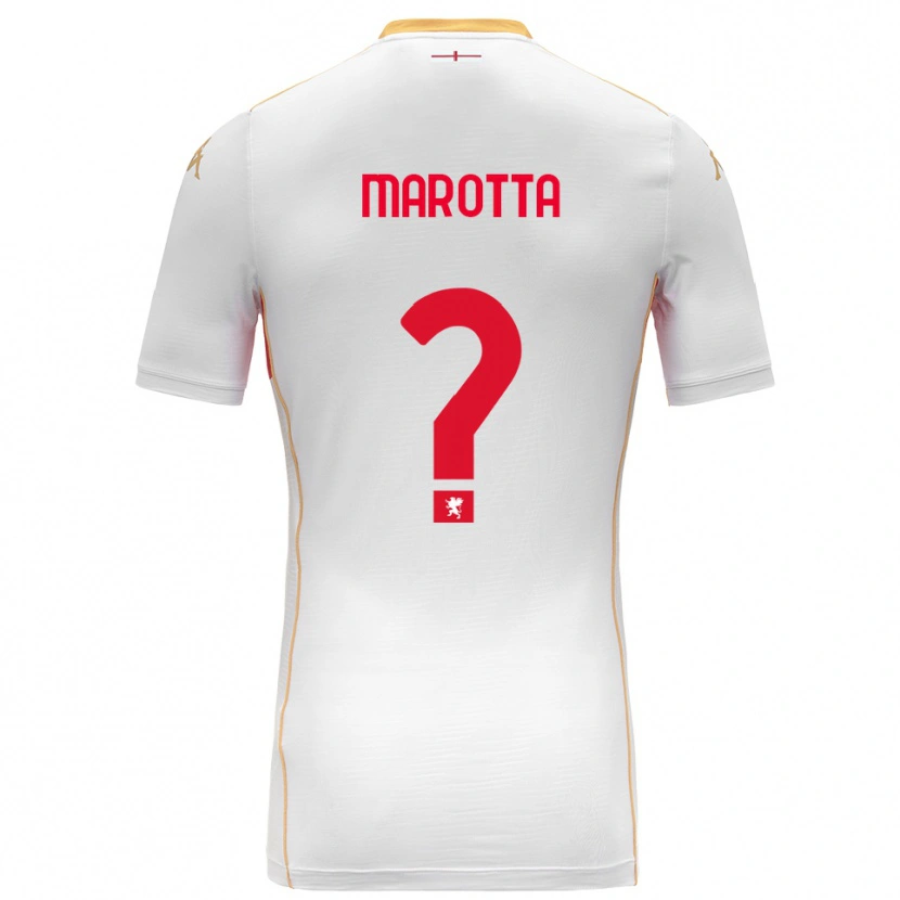Danxen Bambino Maglia Francesco Marotta #0 Bianco Rosso Kit Gara Away 2025/26 Maglietta