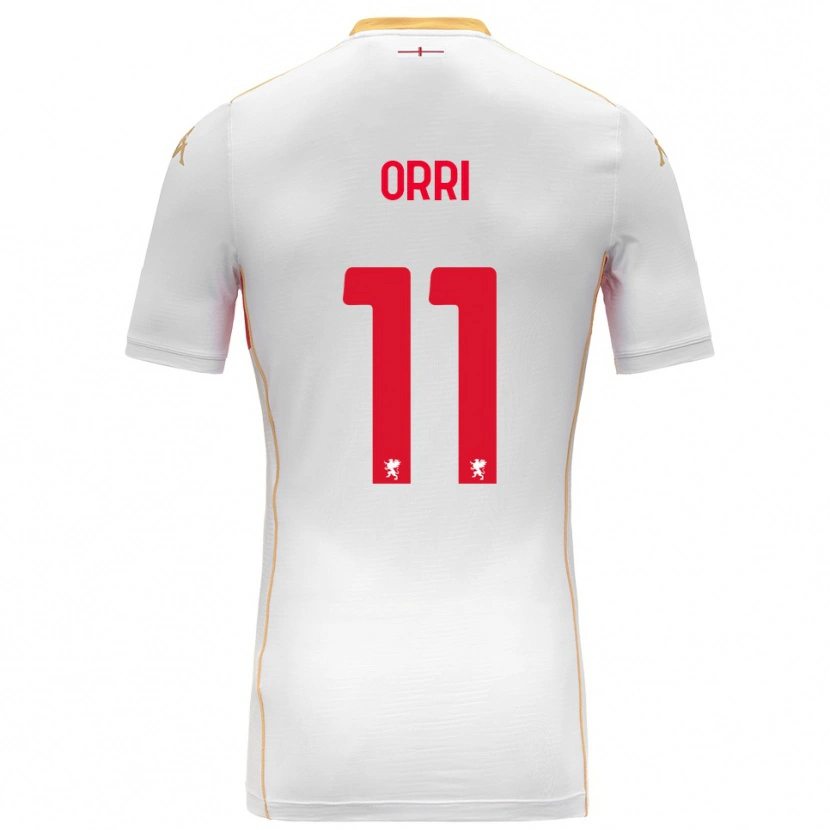 Danxen Bambino Maglia Ágúst Orri Thorsteinsson #11 Bianco Rosso Kit Gara Away 2025/26 Maglietta