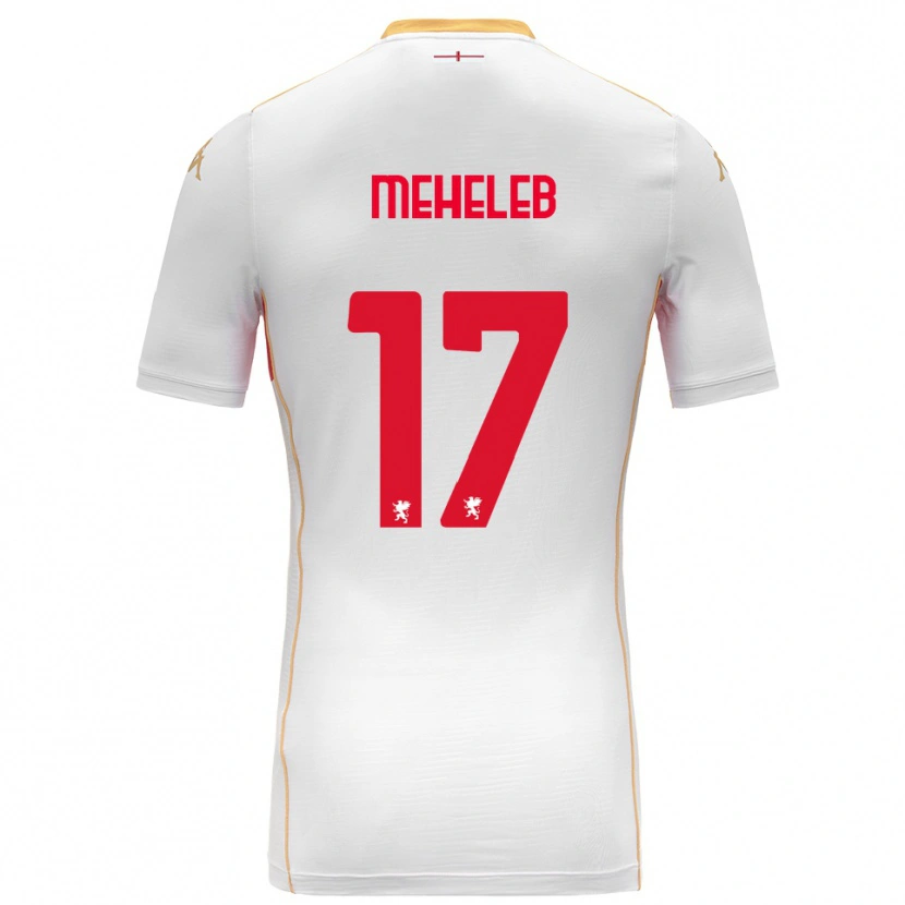 Danxen Bambino Maglia Sami Meheleb #17 Bianco Rosso Kit Gara Away 2025/26 Maglietta