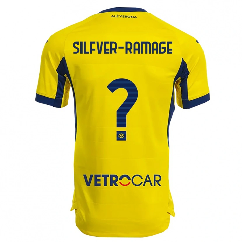 Danxen Bambino Maglia William Silfver-Ramage #0 Giallo Blu Navy Kit Gara Away 2025/26 Maglietta