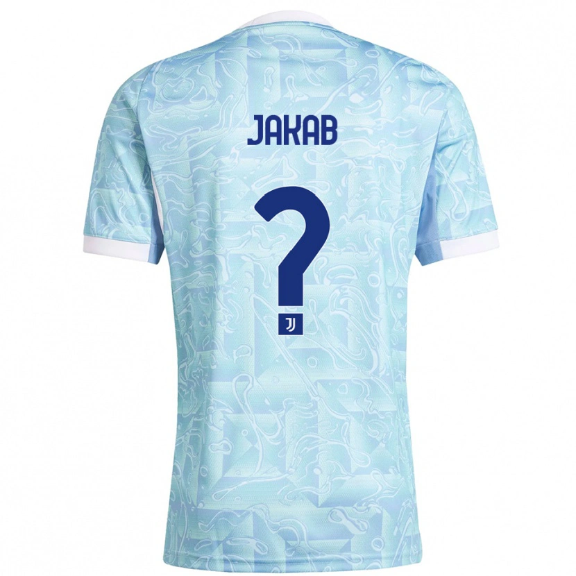 Danxen Bambino Maglia Mátyás Jakab #0 Azzurro Giallo Kit Gara Away 2025/26 Maglietta