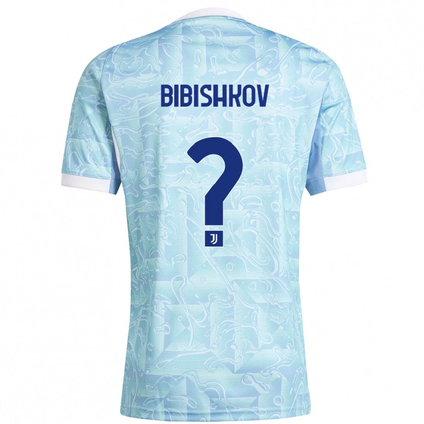 Danxen Bambino Maglia Marsel Bibishkov #0 Azzurro Giallo Kit Gara Away 2025/26 Maglietta