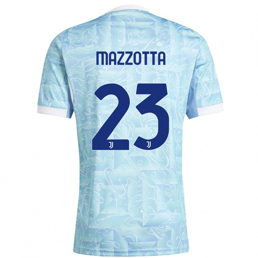 Danxen Bambino Maglia Raphael Mazzotta #23 Azzurro Giallo Kit Gara Away 2025/26 Maglietta