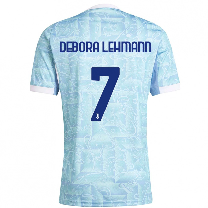 Danxen Bambino Maglia Alisha Debora Lehmann #7 Azzurro Giallo Kit Gara Away 2025/26 Maglietta