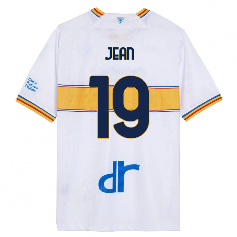 Danxen Bambino Maglia Gaby Jean #19 Bianco Giallo Kit Gara Away 2025/26 Maglietta