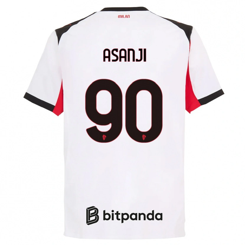 Danxen Bambino Maglia Levis Asanji #90 Bianco Nero Kit Gara Away 2025/26 Maglietta