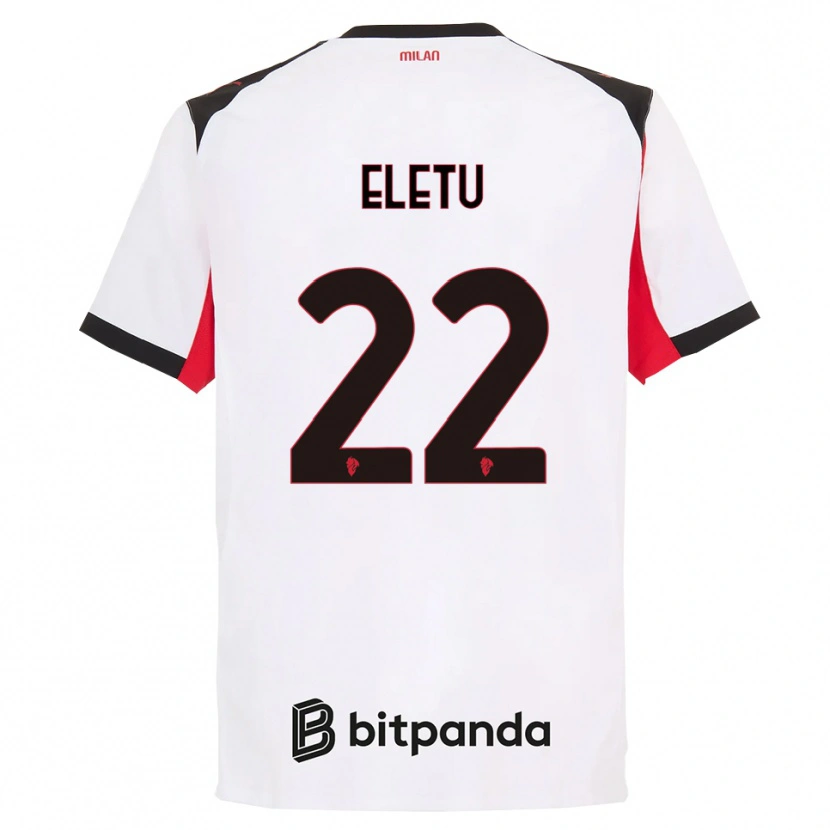 Danxen Bambino Maglia Victor Eletu #22 Bianco Nero Kit Gara Away 2025/26 Maglietta