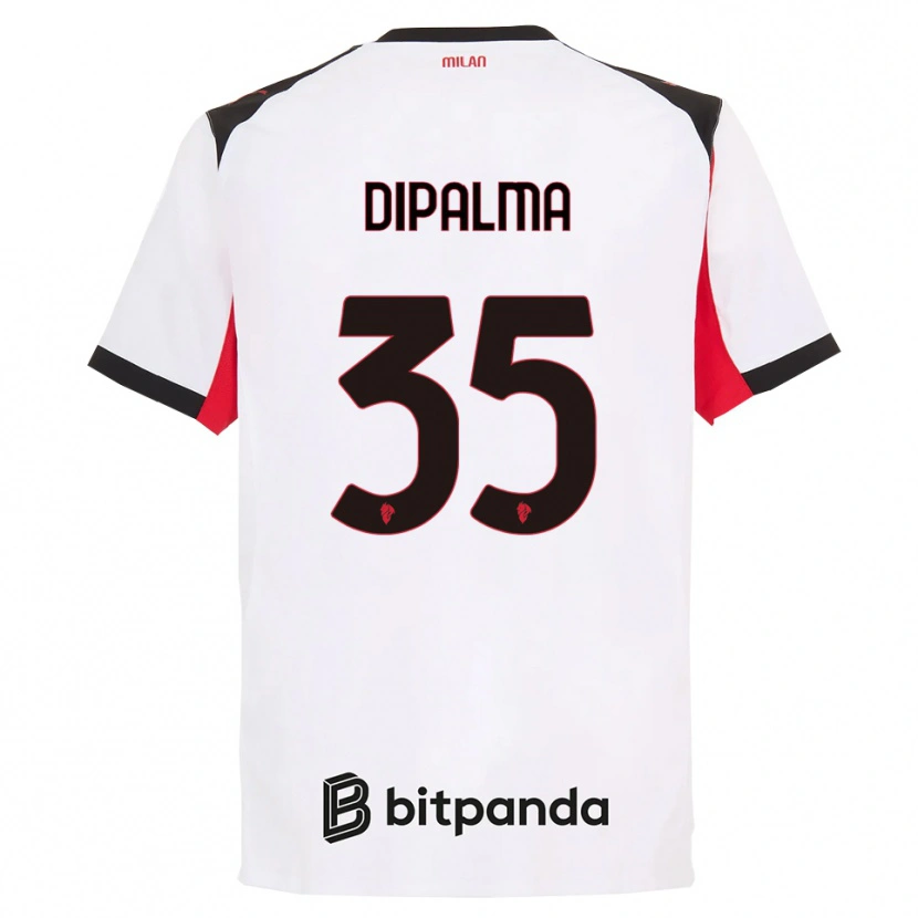Danxen Bambino Maglia Matteo Dipalma #35 Bianco Nero Kit Gara Away 2025/26 Maglietta