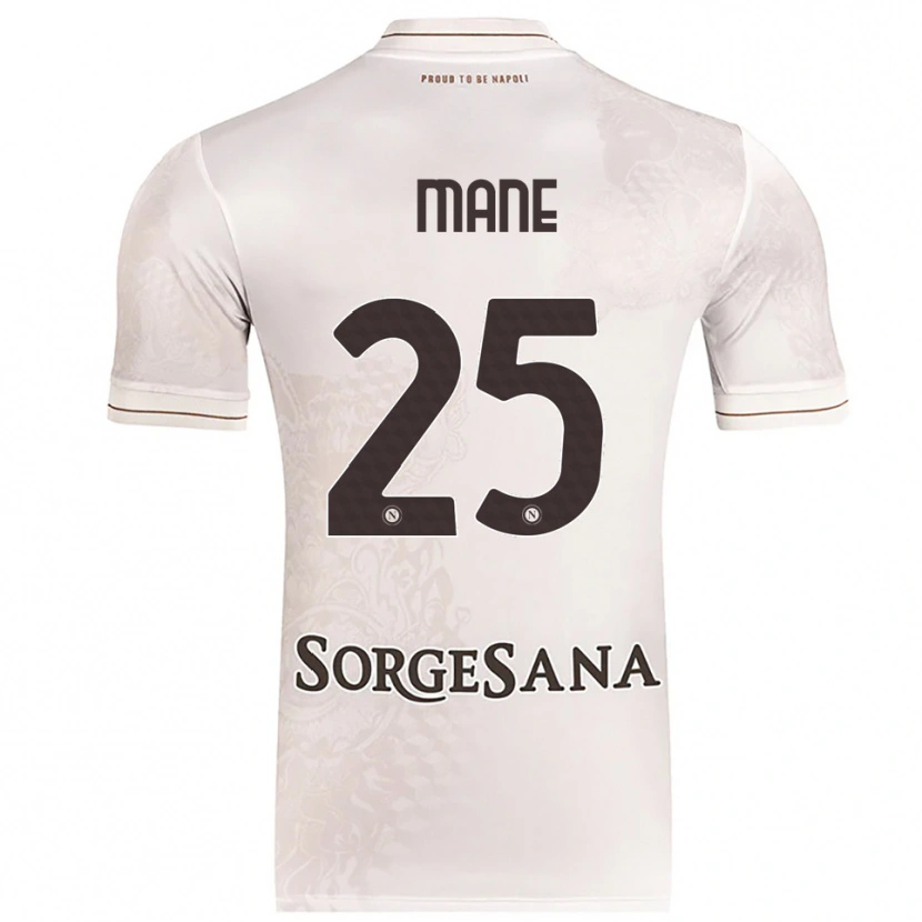 Danxen Bambino Maglia Balla Mousa Mane #25 Champagne Marrone Kit Gara Away 2025/26 Maglietta