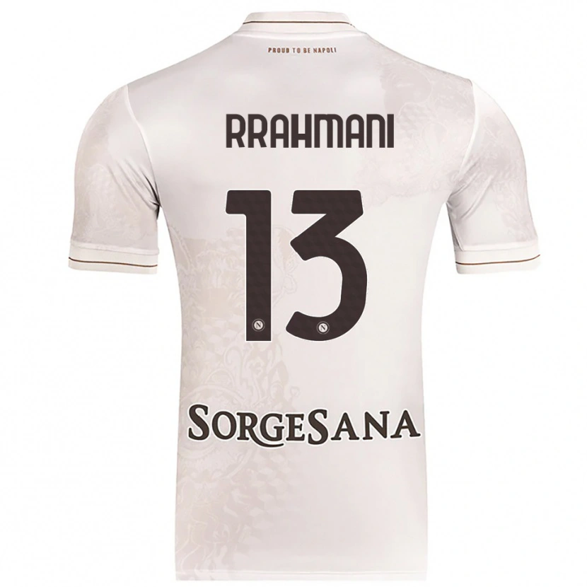 Danxen Bambino Maglia Amir Rrahmani #13 Champagne Marrone Kit Gara Away 2025/26 Maglietta