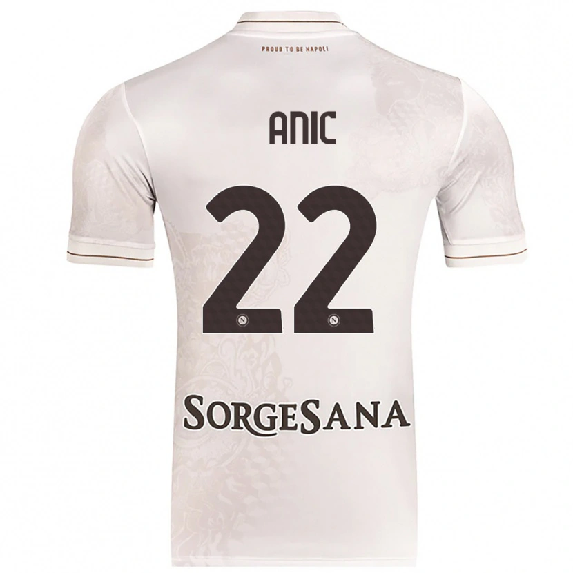 Danxen Bambino Maglia Ivan Anic #22 Champagne Marrone Kit Gara Away 2025/26 Maglietta
