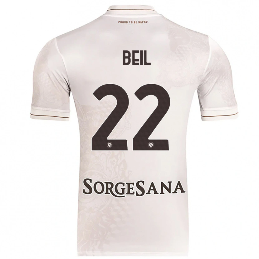Danxen Bambino Maglia Vivien Beil #22 Champagne Marrone Kit Gara Away 2025/26 Maglietta