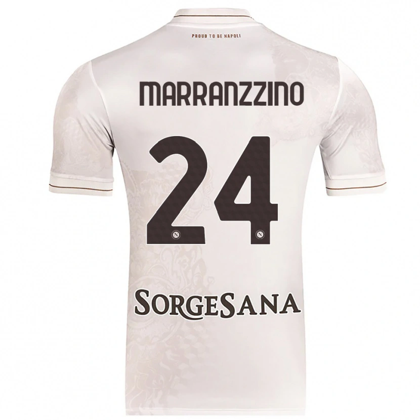 Danxen Bambino Maglia Pasquale Marranzzino #24 Champagne Marrone Kit Gara Away 2025/26 Maglietta