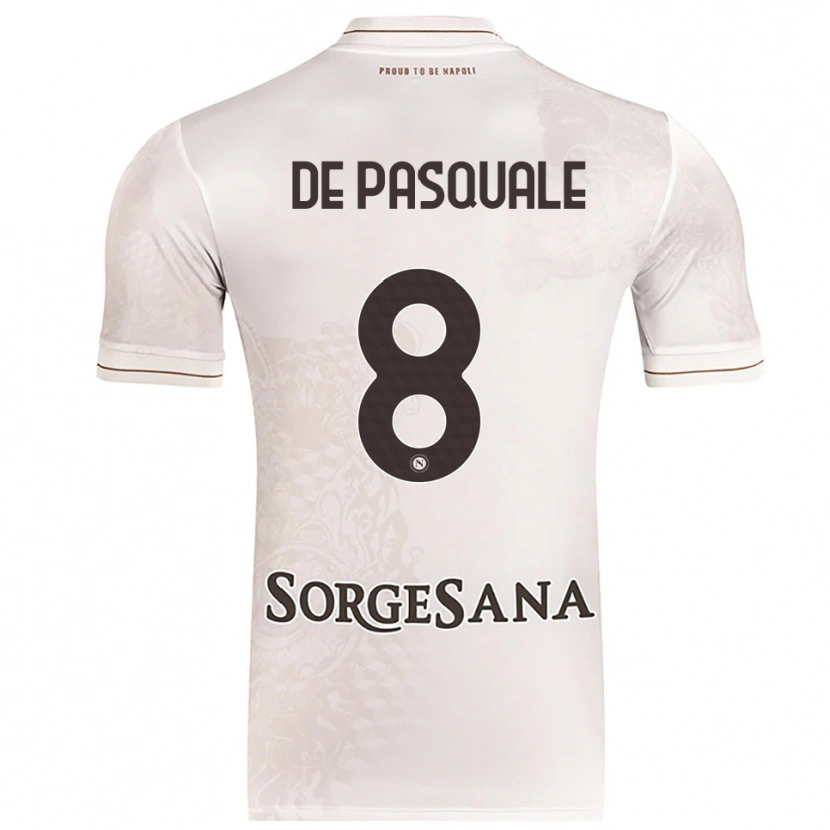Danxen Bambino Maglia Dylan De Pasquale #8 Champagne Marrone Kit Gara Away 2025/26 Maglietta