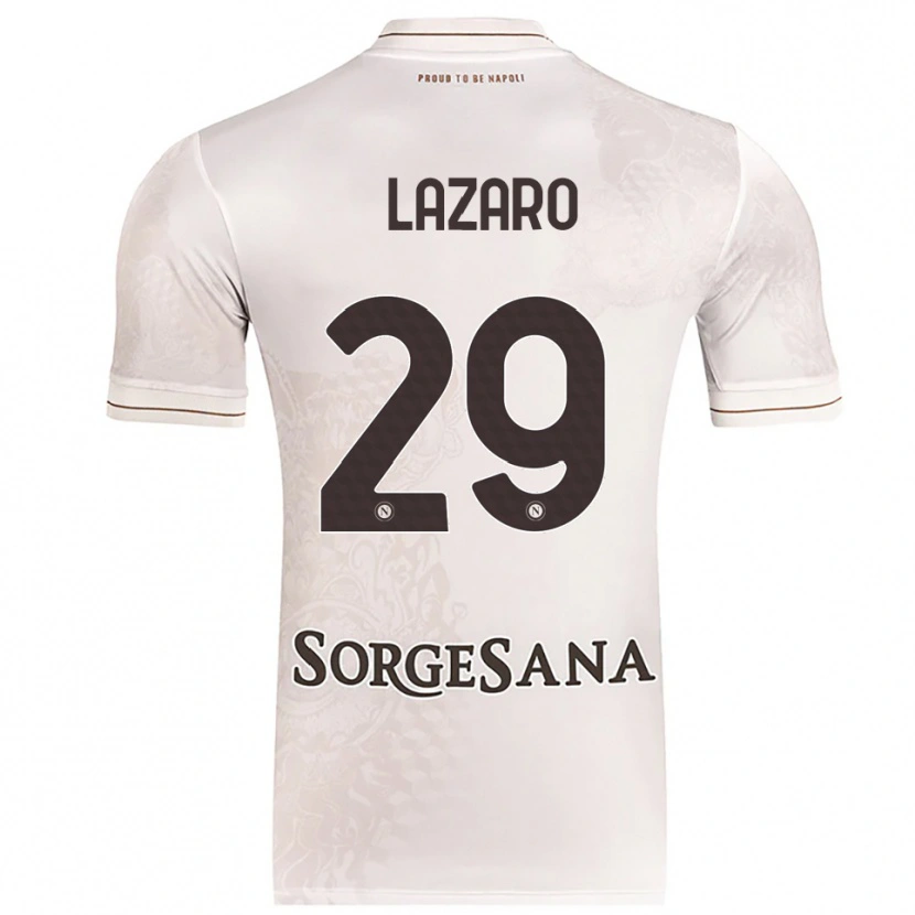 Danxen Bambino Maglia Paloma Lázaro #29 Champagne Marrone Kit Gara Away 2025/26 Maglietta
